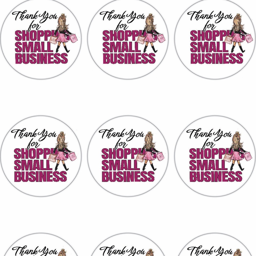 Thank you for shopping small business Avery Stickers
